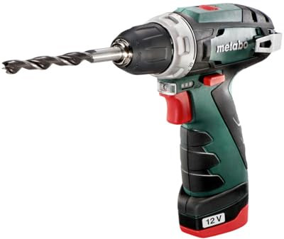 Metabo POWERMAXX BS BASIC 1400 RPM 800 g - Taladro eléctrico (1400 RPM, 1 cm, 1,8 cm, 34 Nm, 17 Nm, 301 in-lb)