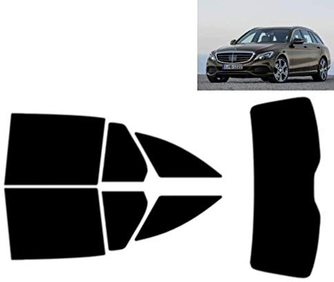 Passgenaue Tönungsfolie für-Mercedes C Class S205 5-Türen Kombi 2014-2021 Heck/Seitenscheiben (20% Schwarz)