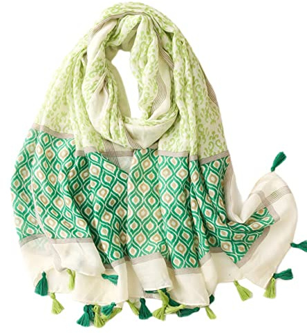 FAIRYGATE Damen Schal Vogel Blume Schmetterling Druck Lange Soft Neck Scarf Wickel Stola für Summer Beach Winter Geschenk