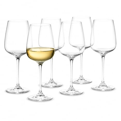 Holmegaard Bouquet Dessert Wine Glass, Clear, 10.8 oz, 3.2 D x 7.7 H - Set of 6, Designed by Peter Svarrer, Gift Box Included