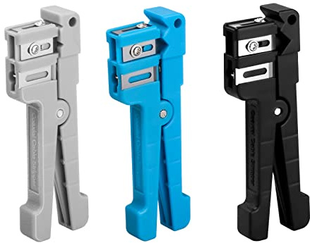 FYBOPTWU - Herramienta de corte de cable coaxial, pelacables coaxiales, pelacables de fibra óptica, pelacables, 3 unidades