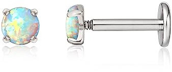 Limerencia 18G Titan Tragus Piercing, 2 Stück Medizinische Lippenpiercing Labret Stecker Hypoallergen Helix für Bauchnabel Zunge Augenbraue Lippe Septum Nase Ohr