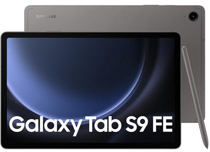 Samsung Galaxy Tab S9 FE Tablet with S Pen, 128GB, Long-lasting Battery, Gray, 3 Year Manufacturer Extended Warranty (UK Version)