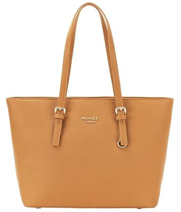 Princely London Shopper Beverly - Premium Handtasche Damen - Geräumige Shopper-Tasche mit Reißverschluss & Innenfächern