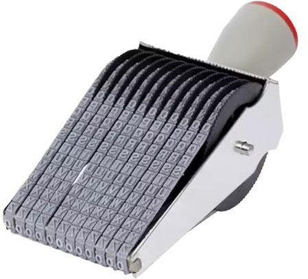 F Fityle Tampon de Date, Tampon d'affaires, Alphabet, numéro, Sceau, numéro Commercial, Roues, Rouleaux pour Papeterie, planificateur de Documents, 12 Chiffres