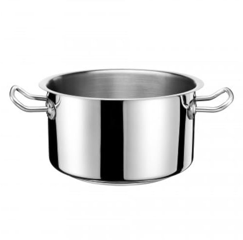TOMGAST EXCLUSIVE Casserole moyenne, diamètre 24 cm | capacité 6,5 l, hauteur 15 cm | acier inoxydable, poli miroir | poignée ergonomique | fond à trois couches | induction | passe au lave-vaisselle