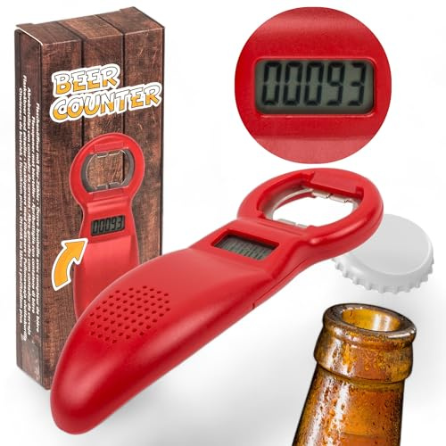 MIJOMA Bierzähler Flaschenöffner | Digitaler Bier-Zähler | Party Gadget | Perfektes Mitbringsel | Spaß & Humor garantiert | 14 cm