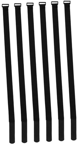 INOOMP 6pièces Sangles Réglables pour Parasol De Jardin Fixation Anti-Usure pour Parasols De Plage Et Extérieur Accessoire Pratique Et Portable Bande Noir