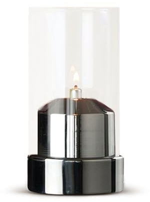 Lumea 1080 Tischlicht Beacon klar | Windlicht inkl. Flüssigwachskerze, Abdeckung, Unterteil und Stabfeuerzeug | Kerzenhalter aus Glas, transparent | Brenndauer 40 Std. | Indoor | Höhe: 15 cm, Ø 8,2 cm