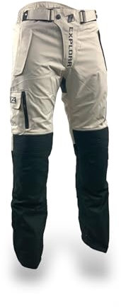 TLA EXPLORA Light Pantalon Moto avec Protections homologuées CE Classe A, Doublure imperméable Amovible, Tailles jusqu'à 7XL Homme, Femme. Pantalon Moto Enduro, Tourisme, Aventure, mi-Saison, été.