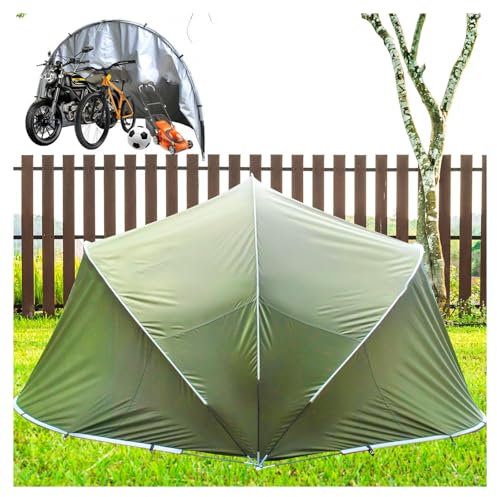 YSMSMZJK Zeltgarage Zusammenklappbar Und Leicht Zu Verstauen Fahrradbox mit Doppeltüren für 5-7 Fahrräder Lagerzelt Motorradgarage Winterfest