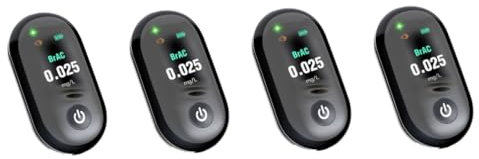 Healvian 4stücke Mini Alkoholmessgerät Tragbarer Atemalkoholtester Mit Digitalem Tft-display Kontaktloser Messung Und Präziser Anzeige Für Sicheres Fahren Für Persönlichen Gebrauch