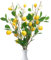 Zythrem 3pc Rami di Limone Artificiale con foglie verdi fiori finti fiori finti per decorazioni fiori finti da interno per puntelli per balcone, casa, festa di nozze, decorazione da giardino