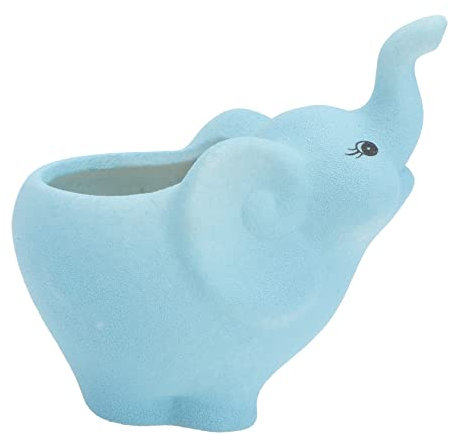 Yardwe Keramischer Elefanten-blumentopf Kreativer Sukkulenten Pflanzkübel Matte Oberfläche Dekorativer Pflanztopf Für Schreibtisch Fensterbank Wohnzimmer Geschenk
