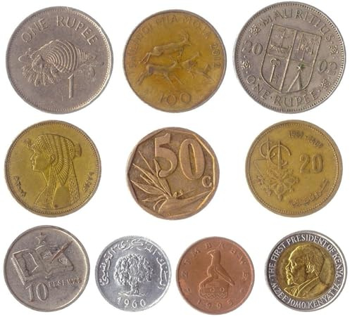 10 Different Coins from Africa | Old Collectible African Cash Lot | Perfect Choice For Your Coin Bank, Holders And Collection Album