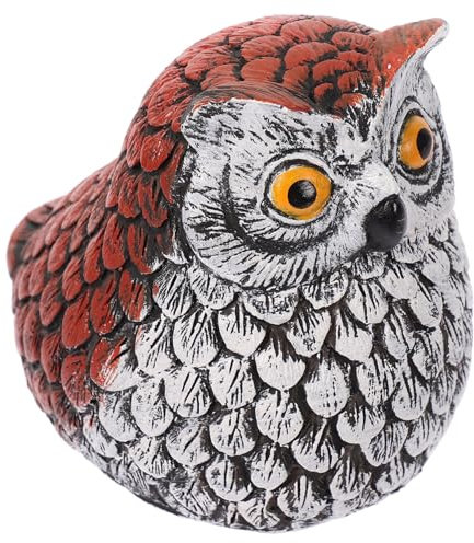 BESPORTBLE Eulen-schlüsselhalter Versteckter Schlüsselkasten Für Außenbereich Gartenstein-schlüsselversteck Harz-schlüsselkasten-statue Dekoratives Schlüsselversteck