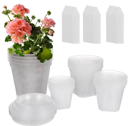Lot de 16 paniers hydroponiques pour plantation, pots en plastique avec trous de drainage, parfaits pour les plantes de lys, 7,6 à 15,2 cm de haut, empilables pour un rangement facile