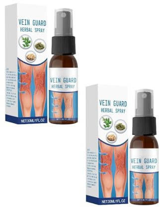 Venenpflege Spray, Beinspray Gegen Sichtbare Venen, Mit Pflanzlichen Inhaltsstoffen, Feuchtigkeitsspendend Und Hautfreundlich, 30ml (2PCS)