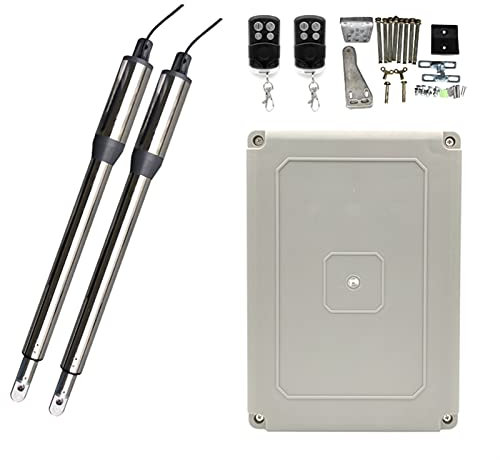 Gate Opener Kit 300KG Automatic Electric Double Leaf Swing Door Opener Swing Gate Actuator Operator Arms Drive Courtyard Garage Access Control