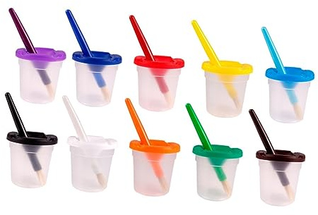 Angoily 10sets Paint Cleaning Cup for Wash Pen Cup for Boys and Girls Cleaning Includes and Paint Pens