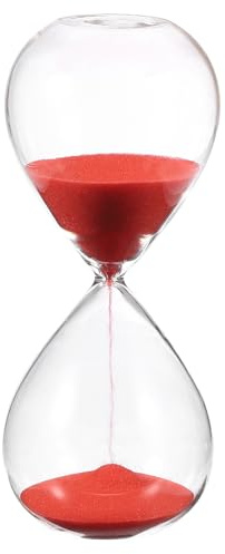PATIKIL Clessidra A Sabbia Da 15 Minuti, Orologio A Sabbia Timer Clessidra Decorazione Per Soggiorno Casa Ufficio Ristorante, Rosso