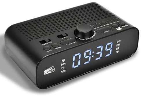 ZDAGELD Reloj Despertador con Radio Dab Avanzado con Altavoz de Diafragma de Graves, Pantalla LED de Brillo Ajustable y Carga USB, Radio Reloj Digital Moderno para Dormitorio