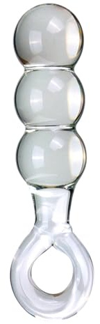 TGHYRF Godemiché en verre cristal SM 50 mm, extra large, perles anales en verre, jouet sexuel for massage vaginal et prostatique for femmes(3 Perlen)