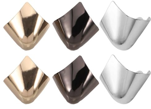 TOGEVAL Protectores de Punta Metálicos Paquete de 3 Pares para Tacones Altos de Hierro Resistentes al Desgaste Punteras para Zapatos para Proteger y Decorar Tus Zapatos