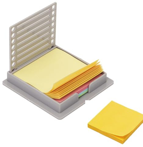 Desk Buddy Sticky Note Stencil with Notepad,Post It Notes Pack,Post Note Holder with Line Box Drawing Template, Self-Sticky Notepad Maker, Memo Dispenser Pad Organizer for Office Home School Supplies