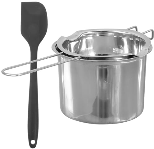 TOYANDONA Cazo para Baño María de Acero Inoxidable 304 Pequeño 400 Ml con Mango Ergonómico para Fundir Mantequilla, Chocolate, Queso y Cera, Utensilios de Cocina para Color Color Aleatorio