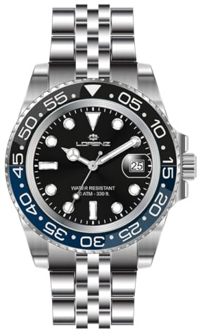 Lorenz Sport 26122PP - Orologio da uomo al quarzo - Orologio in acciaio inossidabile sub 100 metri
