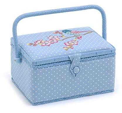 Hobby Gift Exclusive Mittelgroße Aufbewahrungsbox für Näharbeiten, Gestickter Tweet