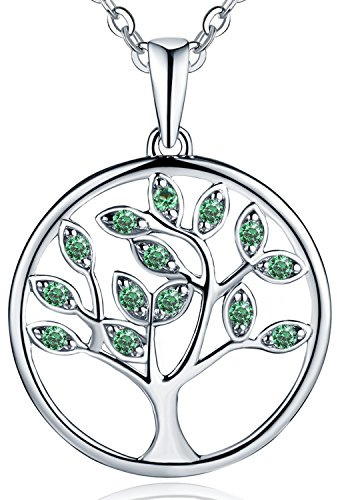 JO WISDOM Halskette Lebensbaum silber 925 baum des lebens Yggdrasil Anhänger kette,Damen Schmuck,Schmuck für Frauen