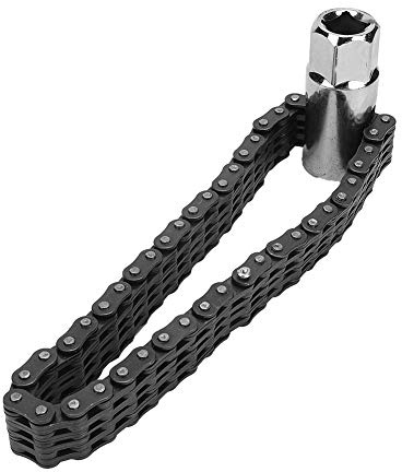 Hlyjoon Ölfilterschlüssel, 14 cm, Kette für intensive Beanspruchung, Kettentyp, Ölfilterschlüssel, Universal, Auto-Reparaturwerkzeug, Drive-Remover, Werkzeug für V-Reparatur