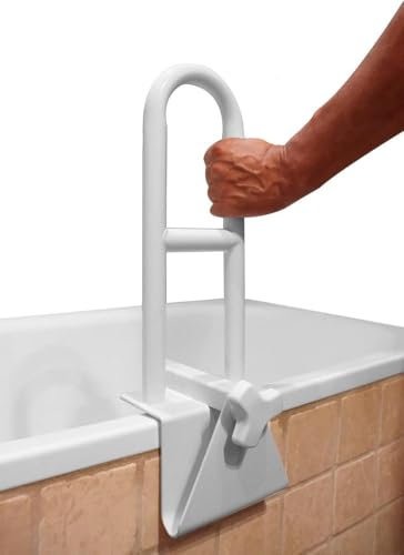 Homecare Innovation - Badewannen Einstiegshilfe Verstellbar, 49,5 cm hoch – Bis 95 kg belastbar | Haltegriffe, Ein und Ausstiegshilfe Senioren