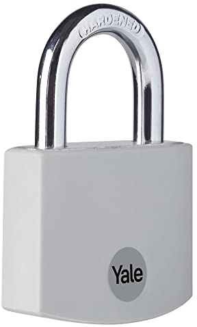 Yale Lucchetto in alluminio YE3B/38/119/1/GR grigio, corpo 38mm, arco in acciaio, 3 chiavi