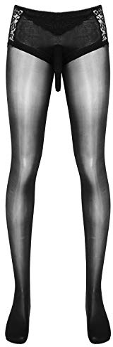 Agoky Herrenstrumpfhose Männer lang Unterhose Unterwäsche Strumpfhose Herren Leggings Pants Hosen Transparent Nylon Strumpfhose Durchgehendem Body