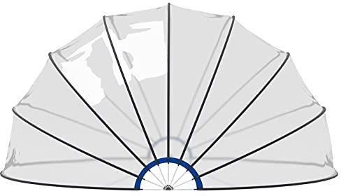 Festnight Pooldach mit Glasfaserkonstruktion Poolschutz Poolkuppel PVC-Poolabdeckung Poolzelt Schwimmbecken Schwimmbadabdeckung Poolüberdachung für Schwimmbäder Transparent 550x275 cm