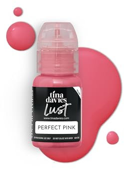 Tina Davies Pigmenti labbra professionali Envy & Lust – trucco permanente – colori guariscono fedeli al tono – alta ritenzione – Lust Perfect Pink, flacone da 15 ml