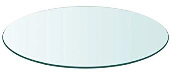 CustomGlass Tapa de Cristal para Mesa Redonda en Varias Medidas con Forma Circular Vidrio (110 cm Redondo)