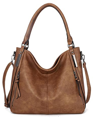 FANDARE Große Handtasche, Damen, Schultertaschen, PU-Leder, wasserdicht, für Einkäufe, Party, Schule, Reisen, Messenger Bags