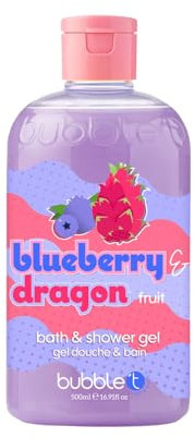 Bubble T Cosmetics Blueberry & Dragonfruit Smoothie Fruit Bath & Shower Gel, Packed with Fruity Extracts to Nourish & Hydrate Skin, 500ml
