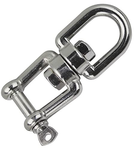 DERING Edelstahl Drehwirbel 5 mm 2 Stück von Hängesessel Outdoor Boxsack