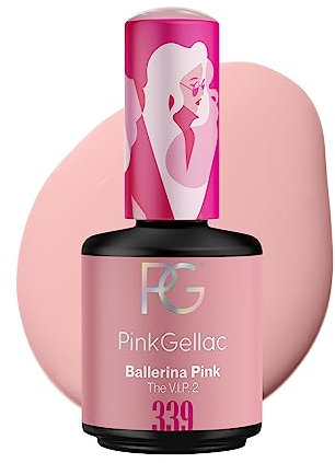 Pink Gellac UV Gel Nagellack - 339 Ballerina Pink 15 ml - Lang Anhaltend UV Nagellack Rosa - Gel UV für 14 Tage Nägel in Salonqualität - Made in Holland