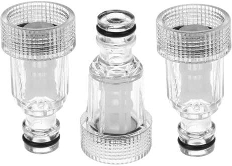 Pressure Washer Gun Adapter Plastic Machine Water Filter Pressure Washer Hose Tap Connector Washer Inlet Filter 3/4 Inch Connector (Set 1)