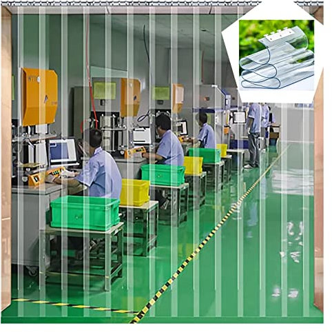 SYFXZZDS Angepasst Plastik Vinyl Streifenvorhang Industriell Streifenvorhang PVC Vertikal Lamellenvorhang für Jalousien für Lager (Size : 105x220cm/41.34x86.61in)