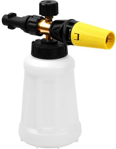 Volumoon 1L Einstellbare Schaumlanze Schaumdüse, für Kärcher K-Serie K2/K3/K4/K5/K6/K7 Hochdruckreiniger Autowäsche Gun, Schaumkanone Schneeschaumlanze, Snow Foam Lance Schaumsprüher für Autowäsche