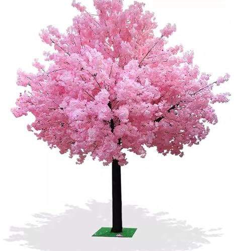 DDZJTPP Künstlicher Kirschbaum,Künstlicher Pfirsichbaum,Wunschbaum Für Drinnen Und Draußen,Große Pflanze,Kirschblütenbaum,Atemberaubende Pflaumenbaumdekoration Landschaft,Round-1x0.6m/3.2x1.9ft