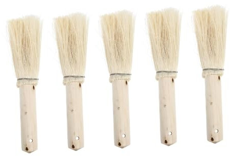 KOMBIUDA 5pcs Pot Brush Kitchen Cleaning Tools Wooden Handle Coconut Fiber Multipurpose Manual Dish Brush for Home Kitchen Washing up Non Stick Pots