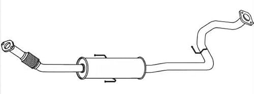 VEGAZ TS-508 Mittelschalldämpfer Mitteltopf